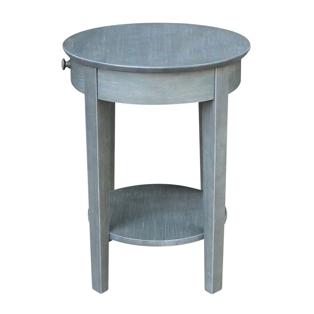 International Concepts - Phillips Accent Table with Drawer in Heather Grey-Antique Washed Finish - OT105-2128 veiw 5