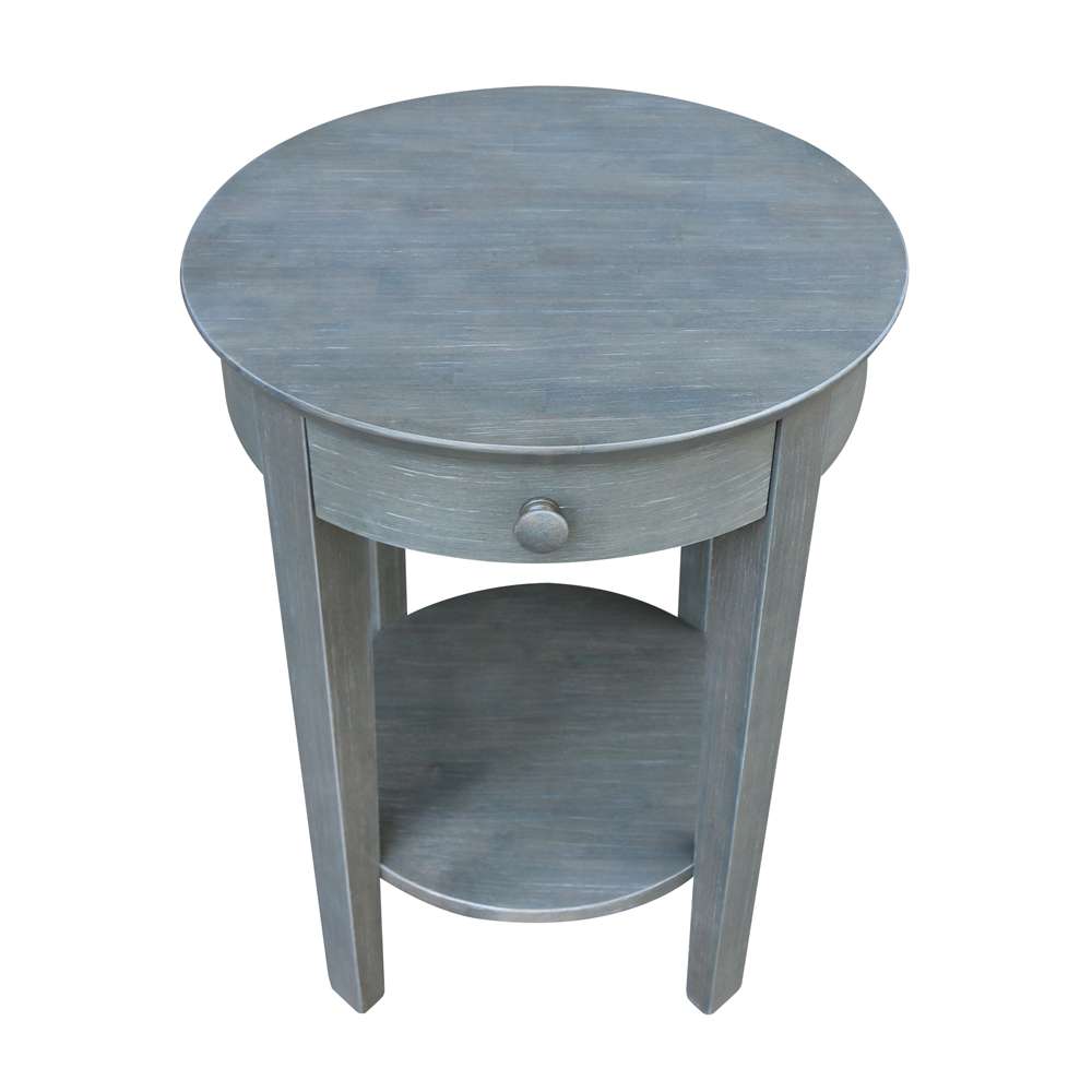 International Concepts - Phillips Accent Table with Drawer in Heather Grey-Antique Washed Finish - OT105-2128 veiw 7