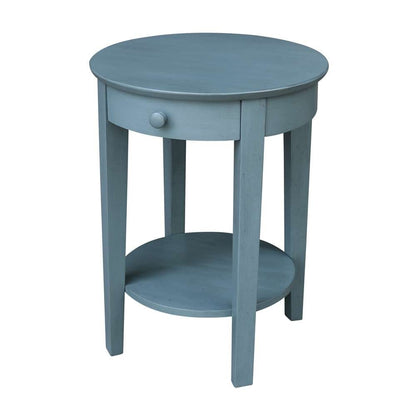 International Concepts - Phillips Accent Table with Drawer in Ocean Blue - Antique Rubbed Finish - OT32-2128 veiw 1