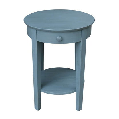 International Concepts - Phillips Accent Table with Drawer in Ocean Blue - Antique Rubbed Finish - OT32-2128 veiw 5