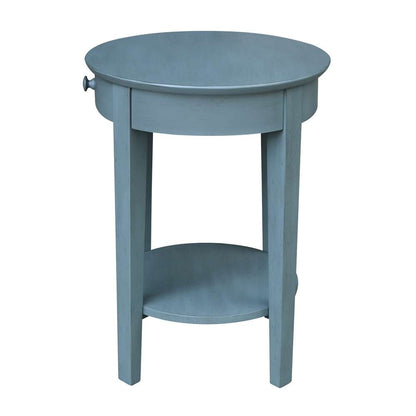 International Concepts - Phillips Accent Table with Drawer in Ocean Blue - Antique Rubbed Finish - OT32-2128 veiw 9