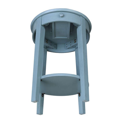 International Concepts - Phillips Accent Table with Drawer in Ocean Blue - Antique Rubbed Finish - OT32-2128 veiw 10