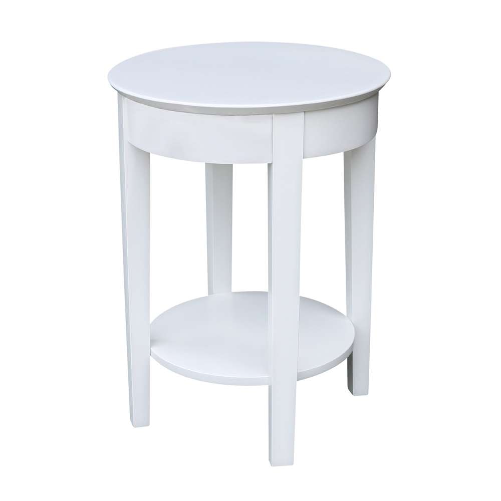 International Concepts - Phillips Accent Table with Drawer in White Finish - OT08-2128 veiw 2