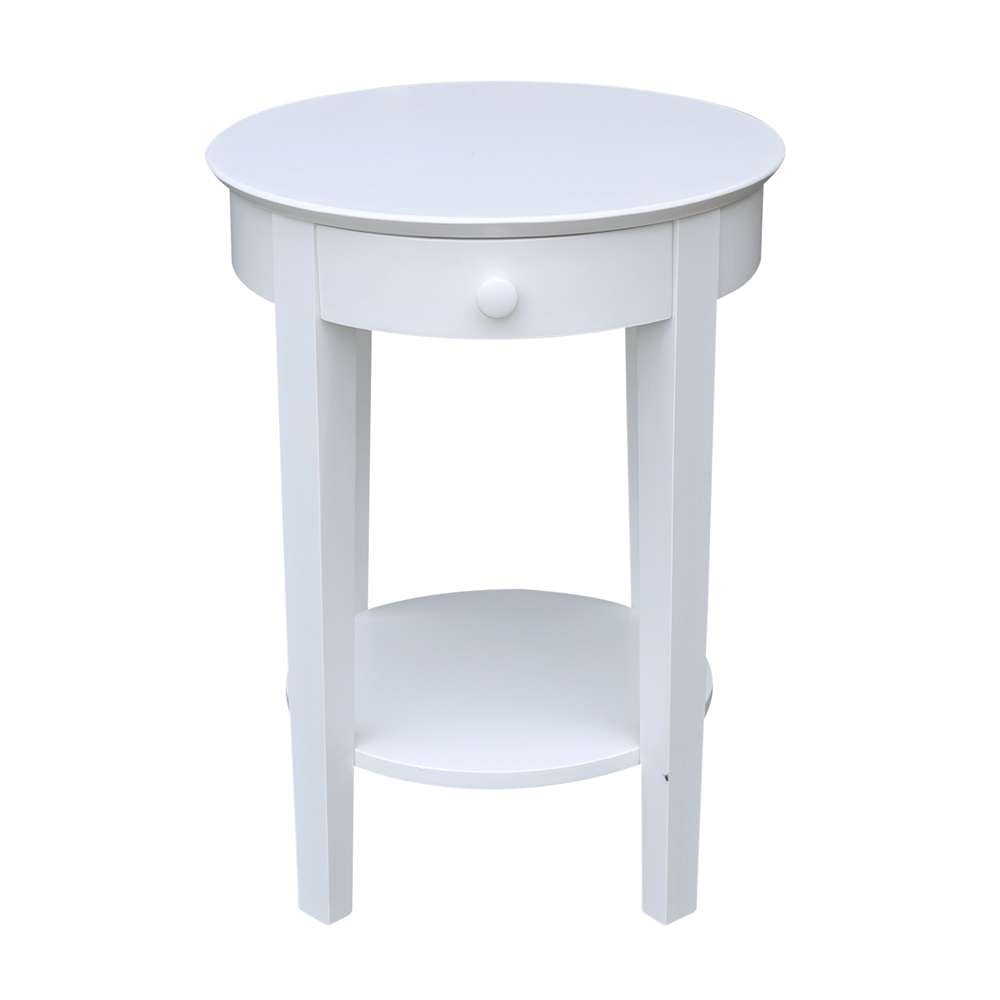 International Concepts - Phillips Accent Table with Drawer in White Finish - OT08-2128 veiw 5