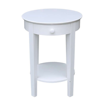 International Concepts - Phillips Accent Table with Drawer in White Finish - OT08-2128 veiw 5
