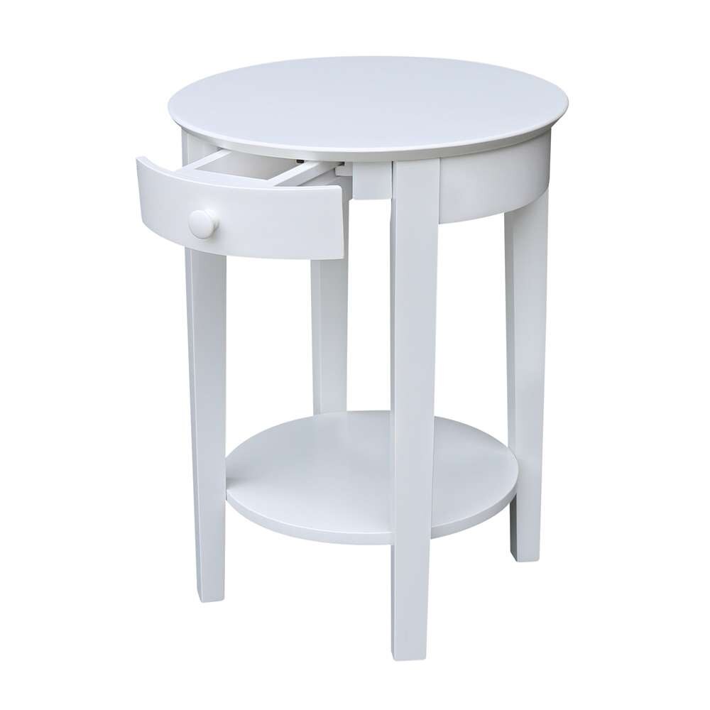 International Concepts - Phillips Accent Table with Drawer in White Finish - OT08-2128 veiw 6