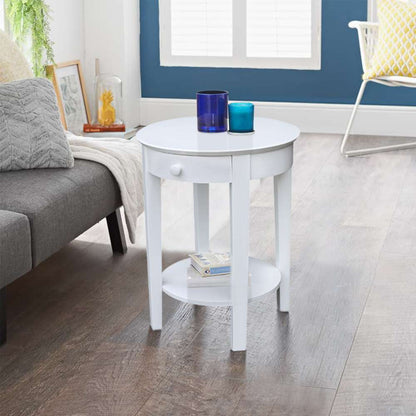 International Concepts - Phillips Accent Table with Drawer in White Finish - OT08-2128 veiw 8