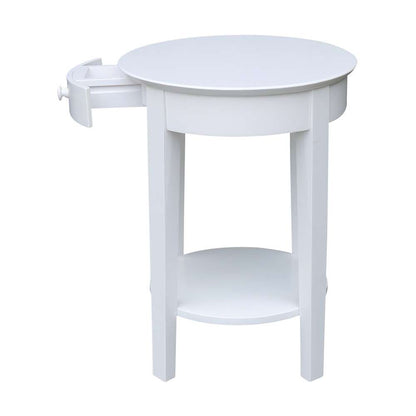 International Concepts - Phillips Accent Table with Drawer in White Finish - OT08-2128 veiw 9