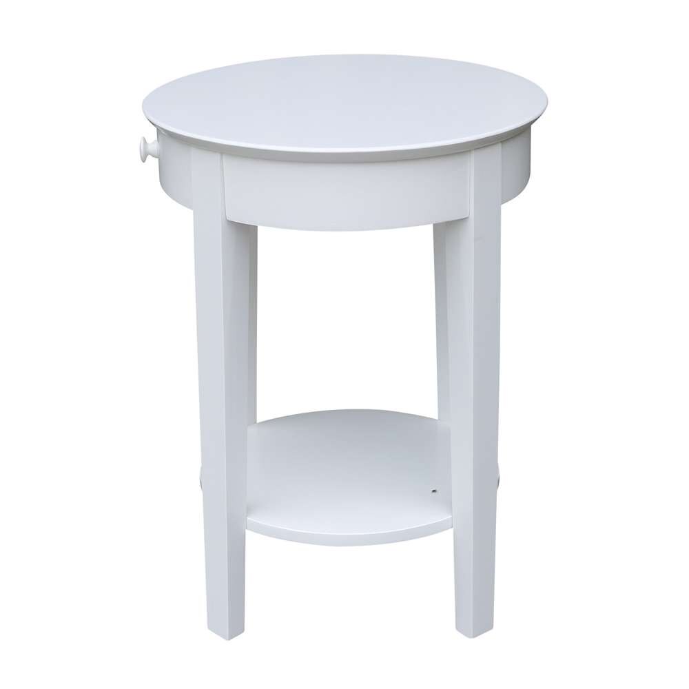 International Concepts - Phillips Accent Table with Drawer in White Finish - OT08-2128 veiw 10