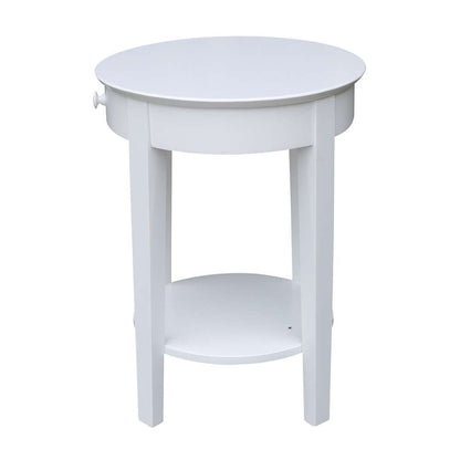 International Concepts - Phillips Accent Table with Drawer in White Finish - OT08-2128 veiw 10