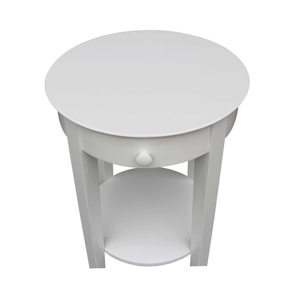 International Concepts - Phillips Accent Table with Drawer in White Finish - OT08-2128 veiw 12