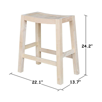 International Concepts - Ranch Stool - 24inSH (RTA) - S-924 veiw 2
