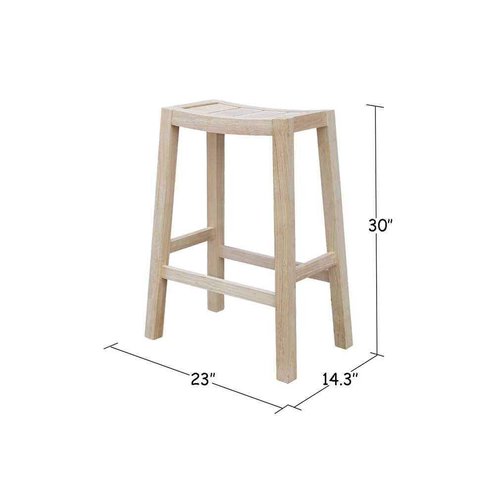 International Concepts - Ranch Stool - 30inSH (RTA) - S-930 veiw 2