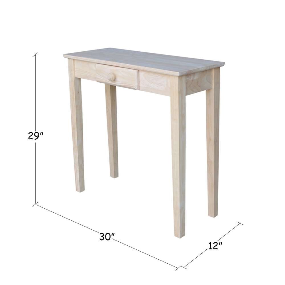 International Concepts - Rectangular Hall Table W/Drawer  - OT-3012 veiw 2