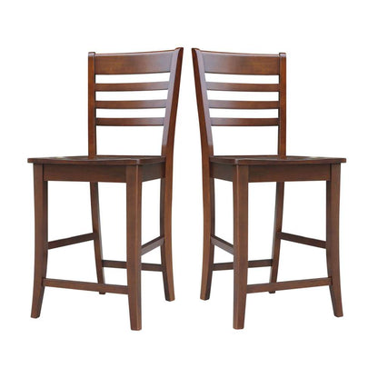 International Concepts - Roma Counter Height Stool - 24inSH in Espresso Finish - S581-3102 veiw 8