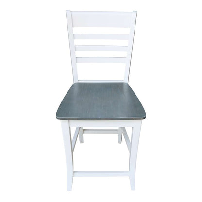 International Concepts - Roma Counter Height Stool - 24inSH in White/Heather Gray Finish - S05-3102 veiw 9