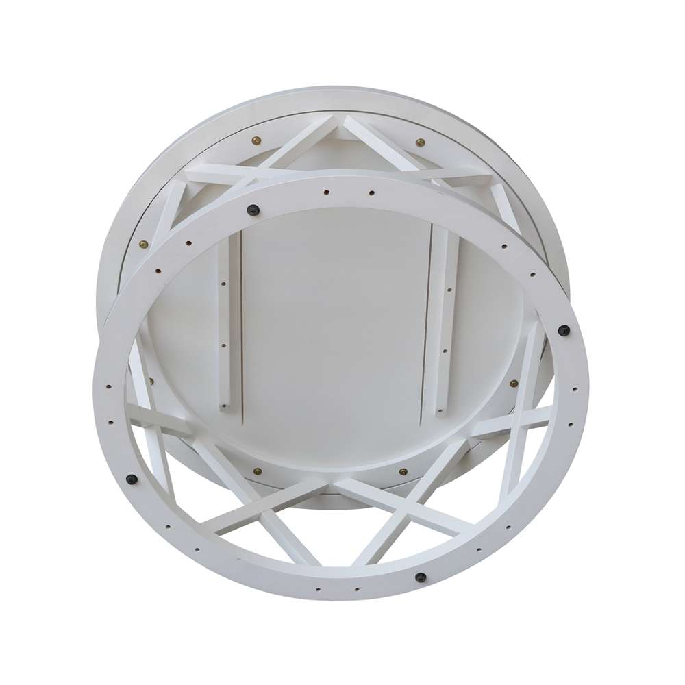 International Concepts - Round Ceylon Coffee Table in White Finish - OT08-46CR veiw 6