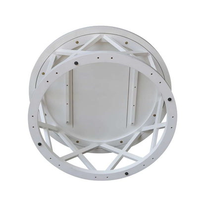 International Concepts - Round Ceylon Coffee Table in White Finish - OT08-46CR veiw 6
