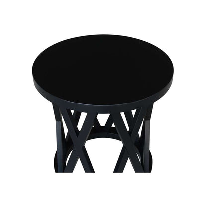 International Concepts - Round Ceylon End Table in Black Finish - OT46-46ER veiw 7
