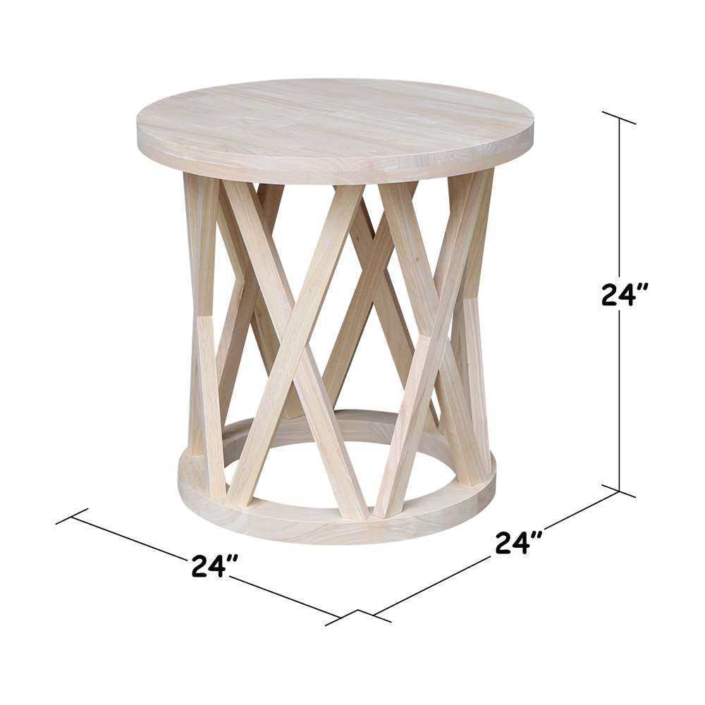 International Concepts - Round Ceylon End Table - OT-46ER veiw 2