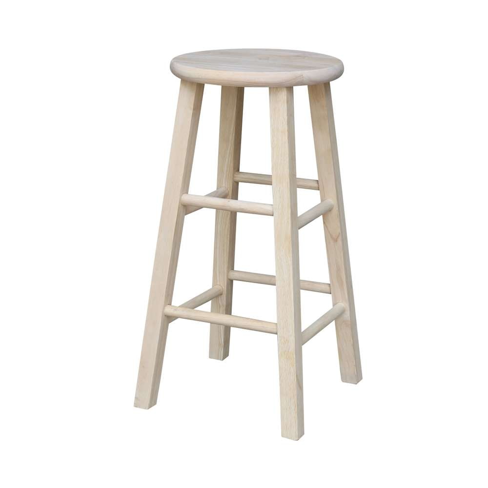 International Concepts - Round Top Stool - 24inSH - 1S-524 veiw 1