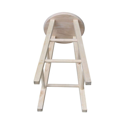 International Concepts - Round Top Stool - 24inSH - 1S-524 veiw 5