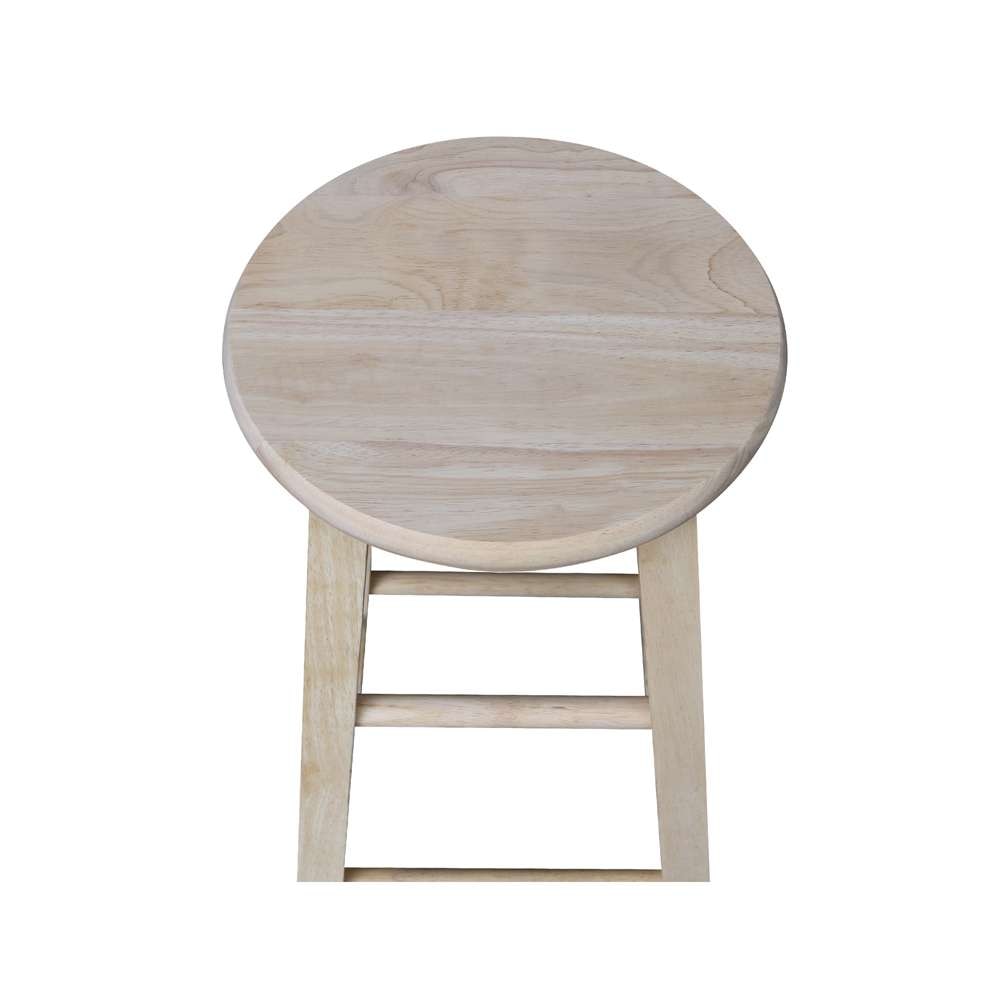 International Concepts - Round Top Stool - 24inSH - 1S-524 veiw 6