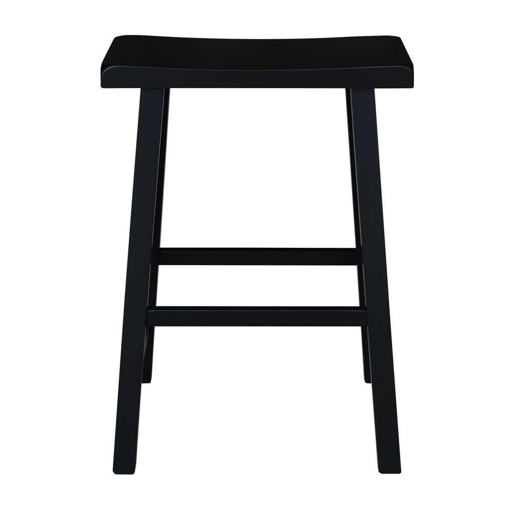 International Concepts - Saddle Seat Stool - 24in in Black Finish - 1S37-682 veiw 3