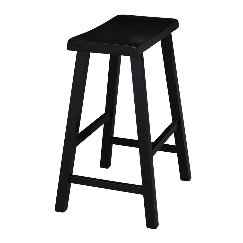 International Concepts - Saddle Seat Stool - 24in in Black Finish - 1S37-682 veiw 4