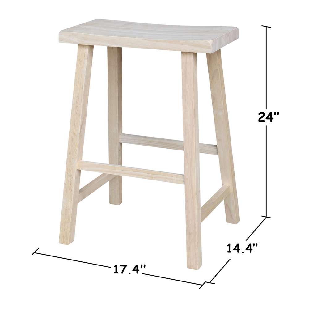 International Concepts - Saddle Seat Stool - 24inSH - 1S-682 veiw 2