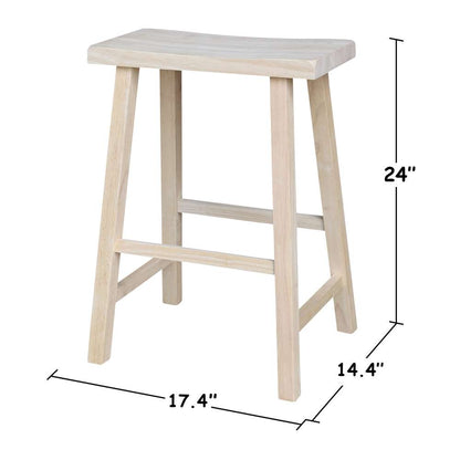 International Concepts - Saddle Seat Stool - 24inSH - 1S-682 veiw 2