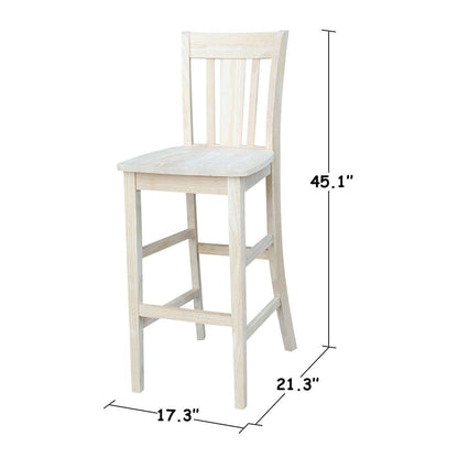 International Concepts - San Remo Bar Height Stool - 30.inSH - S-103 veiw 3