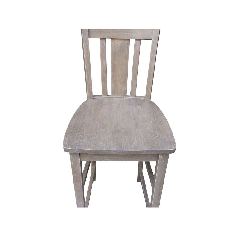 International Concepts - San Remo Bar Height Stool - 30inSH in Washed Gray Taupe Finish - S09-103 veiw 8