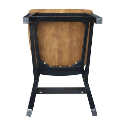 International Concepts - San Remo Counter Height Stool - 24inSH in Black / Cherry Finish - S57-102 veiw 8