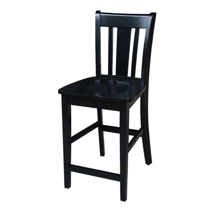 International Concepts - San Remo Counter Height Stool - 24inSH in Black Finish - S46-102 veiw 1