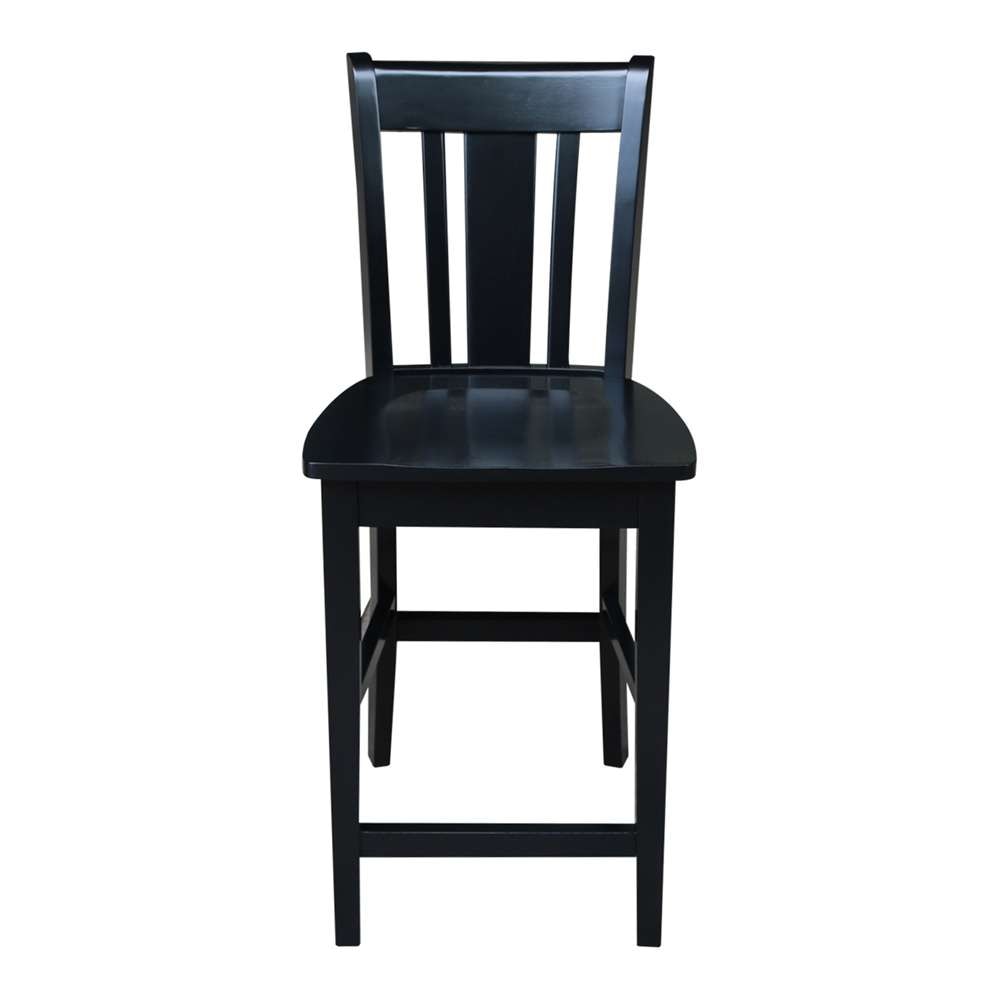 International Concepts - San Remo Counter Height Stool - 24inSH in Black Finish - S46-102 veiw 5