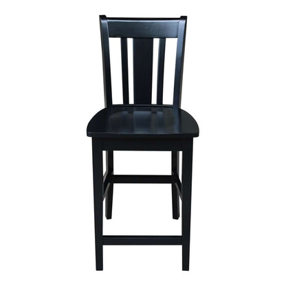 International Concepts - San Remo Counter Height Stool - 24inSH in Black Finish - S46-102 veiw 5