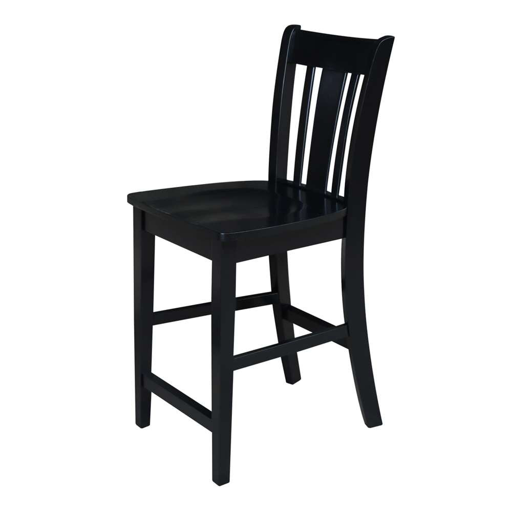 International Concepts - San Remo Counter Height Stool - 24inSH in Black Finish - S46-102 veiw 6
