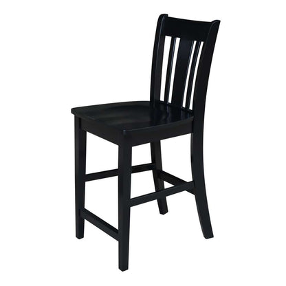 International Concepts - San Remo Counter Height Stool - 24inSH in Black Finish - S46-102 veiw 6