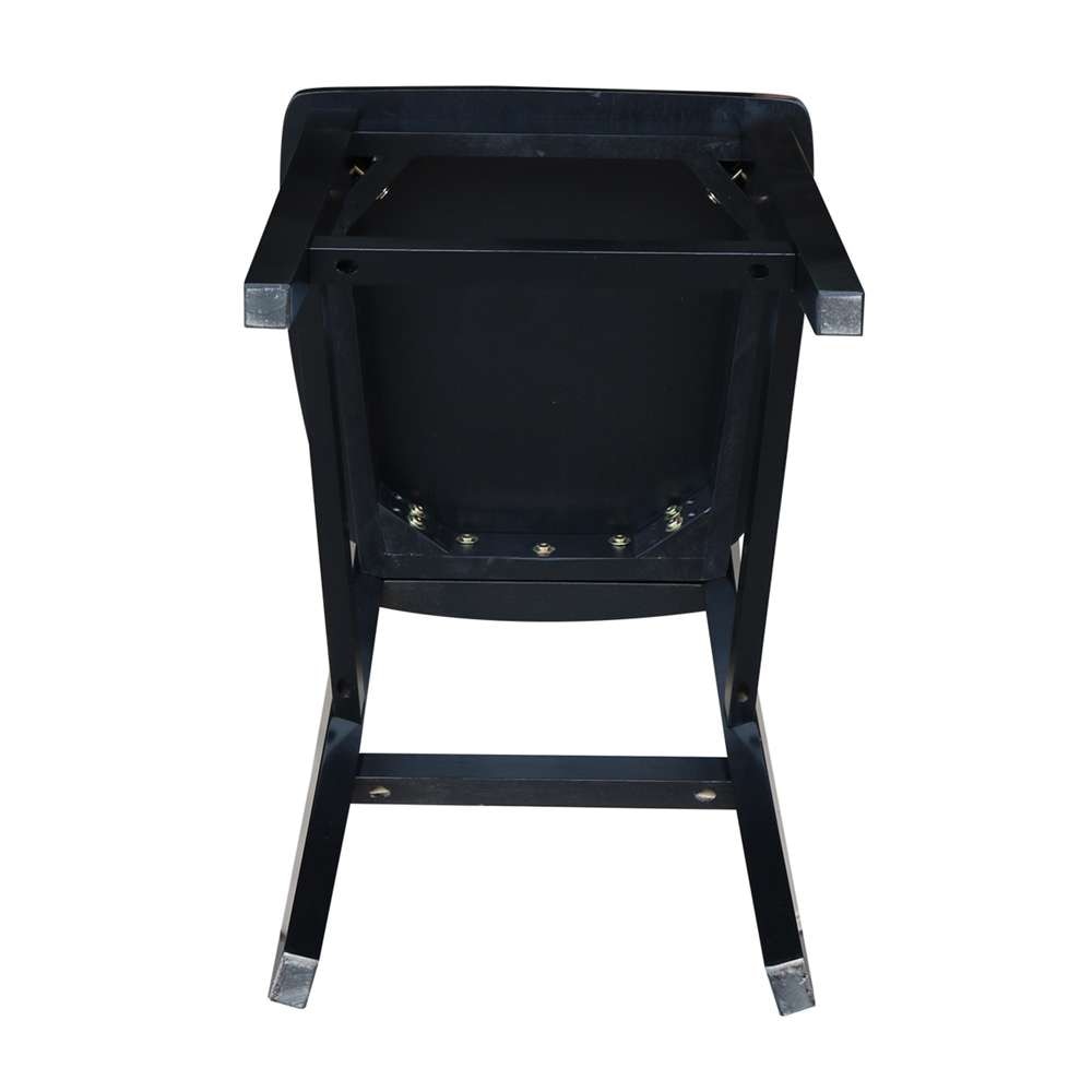 International Concepts - San Remo Counter Height Stool - 24inSH in Black Finish - S46-102 veiw 7
