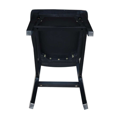 International Concepts - San Remo Counter Height Stool - 24inSH in Black Finish - S46-102 veiw 7