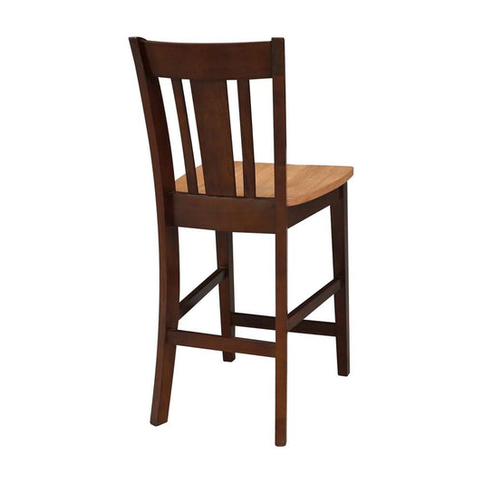 International Concepts - San Remo Counter Height Stool - 24inSH in Cinnemon/Espresso Finish - S58-102 veiw 2