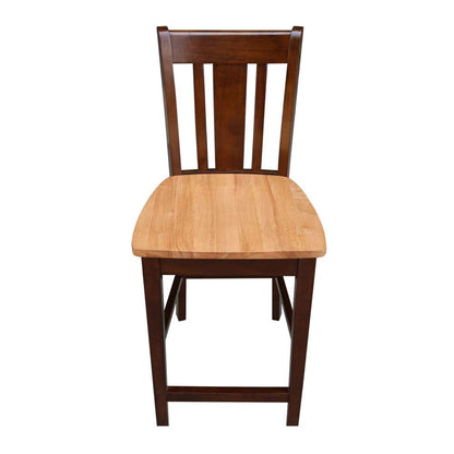 International Concepts - San Remo Counter Height Stool - 24inSH in Cinnemon/Espresso Finish - S58-102 veiw 9