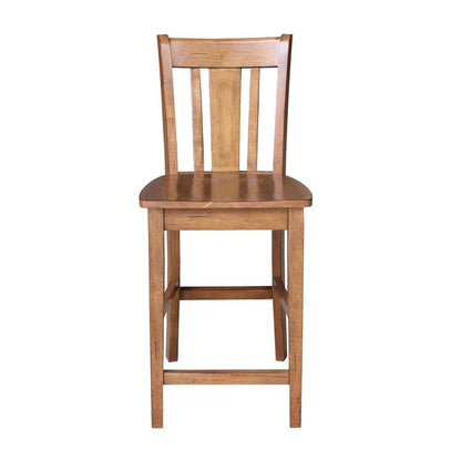 International Concepts - San Remo Counter Height Stool - 24inSH in Distressed Oak Finish - S42-102 veiw 6