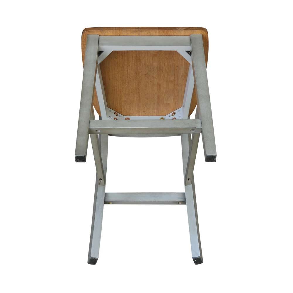 International Concepts - San Remo Counter Height Stool - 24inSH in Hickory/Stone Finish - S41-102 veiw 8