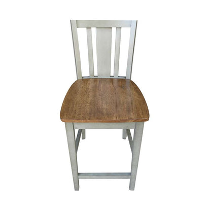 International Concepts - San Remo Counter Height Stool - 24inSH in Hickory/Stone Finish - S41-102 veiw 9