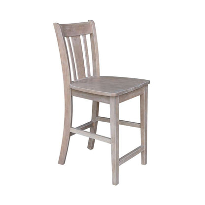 International Concepts - San Remo Counter Height Stool - 24inSH in Washed Gray Taupe Finish - S09-102 veiw 7