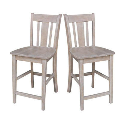 International Concepts - San Remo Counter Height Stool - 24inSH in Washed Gray Taupe Finish - S09-102 veiw 8