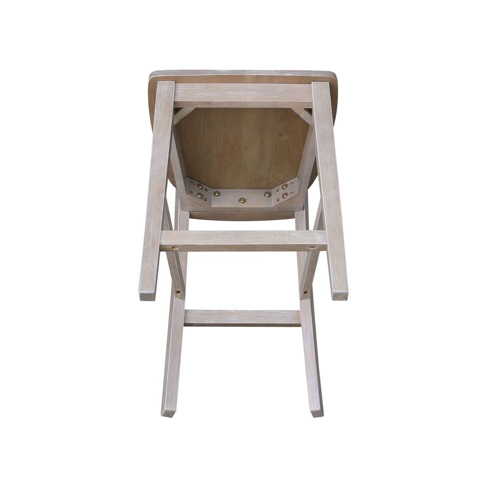 International Concepts - San Remo Counter Height Stool - 24inSH in Washed Gray Taupe Finish - S09-102 veiw 9