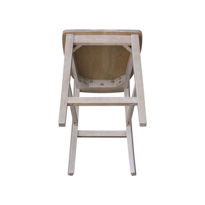 International Concepts - San Remo Counter Height Stool - 24inSH in Washed Gray Taupe Finish - S09-102 veiw 9
